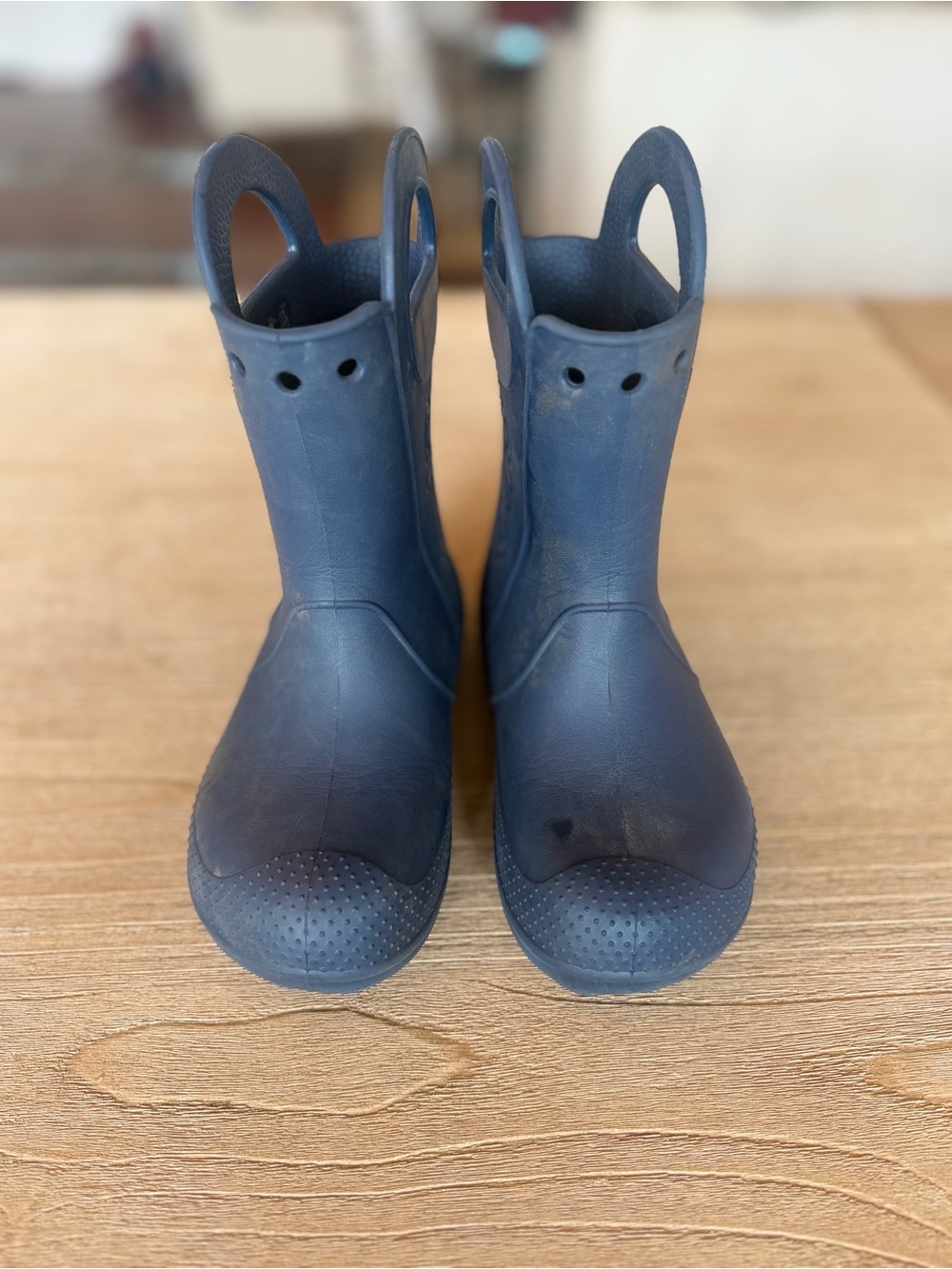 Crocs Kids Waterproof Pull-On Rain Boots - Navy